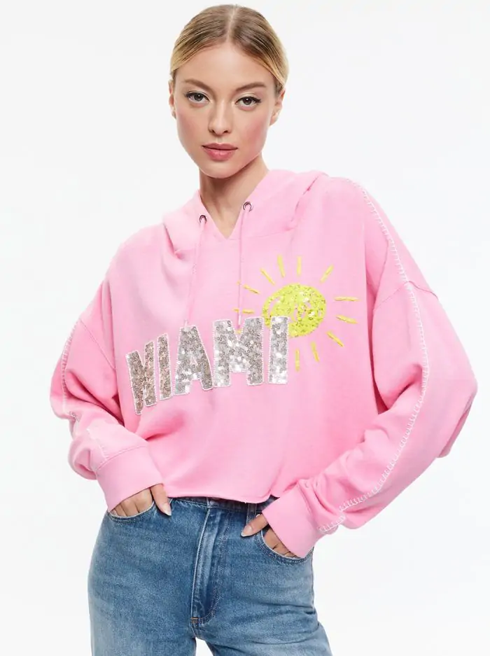 SUNNY BOXY CROPPED HOODIE